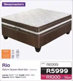 Sleepmasters Sleepmasters Rio 152cm Queen Bed Set offer