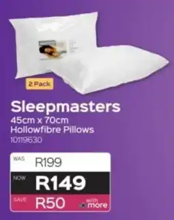 Sleepmasters Sleepmasters Hollowfibre Pillows offer