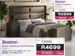 Sleepmasters Boston Queen Headboard & Pedestals offer