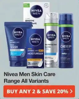 Checkers Hyper Nivea Men Skin Care Range All Variants offer