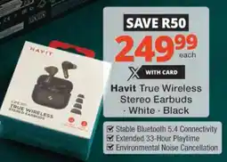 Checkers Hyper Havit True Wireless Stereo Earbuds offer