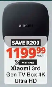 Checkers Hyper Xiaomi 3rd Gen TV Box 4K Ultra HD offer