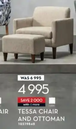 Rochester Tessa chair and ottoman offer