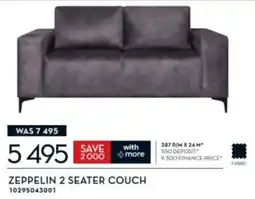 Rochester Zeppelin 2 seater couch offer