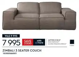 Rochester Zimbali 3 seater couch offer