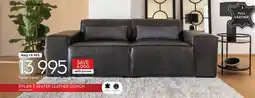 Rochester Dylan 3 seater leather couch offer