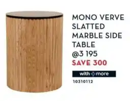 Rochester Mono verve slatted marble side table offer