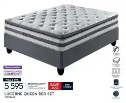 Rochester Sleepmasters lucerne queen bed set offer