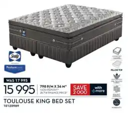 Rochester Sealy toulouse king bed set offer