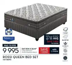 Rochester Sealy rossi queen bed set offer