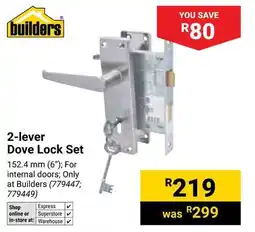 Builders Warehouse Builders 2-lever Dove Lock Set offer