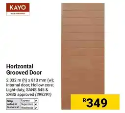 Builders Warehouse Kayo Horizontal Grooved Door offer