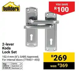 Builders Warehouse Builders 2-lever Koda Lock Set offer
