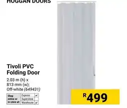 Builders Warehouse Hoggan Doors Tivoli PVC Folding Door offer