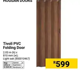 Builders Warehouse Hoggan Doors Tivoli PVC Folding Door offer