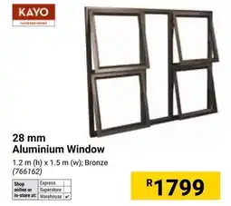 Builders Warehouse Kayo 28 mm Aluminium Window offer
