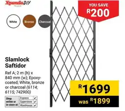 Builders Warehouse XpandaDIY Slamlock Saftidor offer