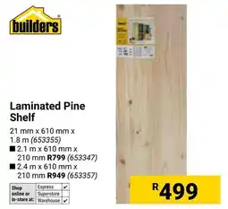Builders Warehouse Builders Laminated Pine Shelf offer