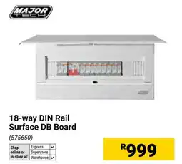 Builders Warehouse Major Tech 18-way DIN Rail Surface DB Board offer