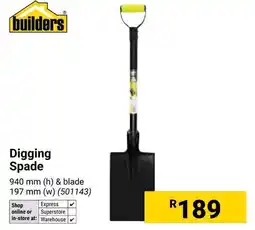 Builders Warehouse Builders Digging Spade offer