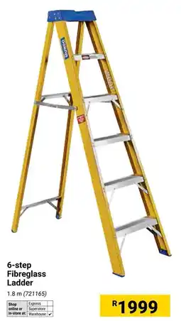 Builders Warehouse 6-step Fibreglass Ladder offer