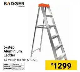Builders Warehouse Badger 6-step Aluminium Ladder offer