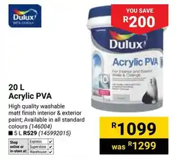 Builders Warehouse Dulux Acrylic PVA offer