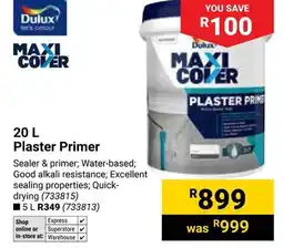 Builders Warehouse Dulux Maxi Cover Plaster Primer offer