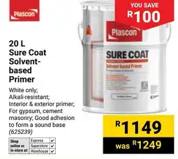 Builders Warehouse Plascon Sure Coat Solvent-based Primer offer