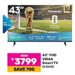 Game Hisense 43" FHD VIDAA Smart TV offer