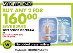 Woolworths Soft scoop ice cream offer