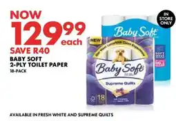 Woolworths Baby soft 2-ply toilet paper offer
