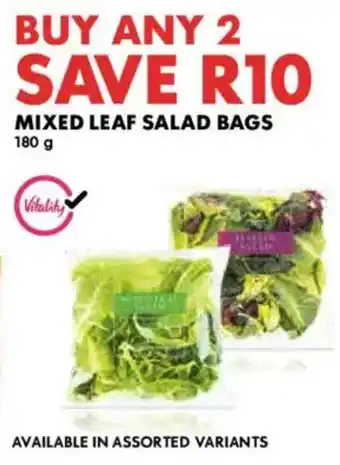 Woolworths Mixed leaf salad bags offer