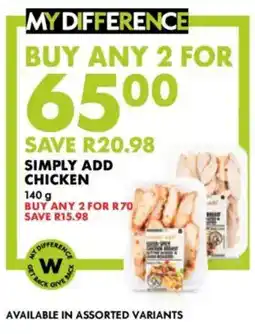 Woolworths Simply add chicken offer