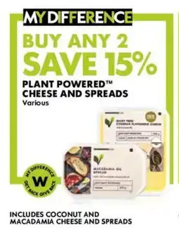 Woolworths Plant powered cheese and spreads offer