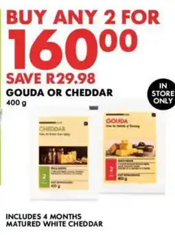 Woolworths Gouda or Cheddar offer