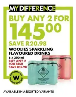 Woolworths Woolies sparkling flavoured drinks offer