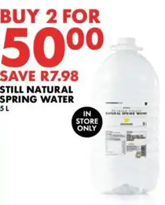 Woolworths Still natural spring water offer