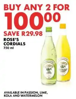 Woolworths Rose's Cordials offer