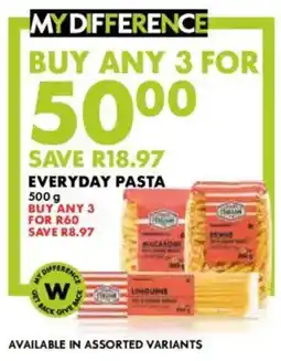 Woolworths Everyday pasta offer