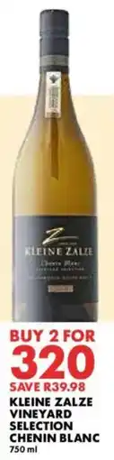 Woolworths Kleine zalze vineyard selection chenin blanc offer
