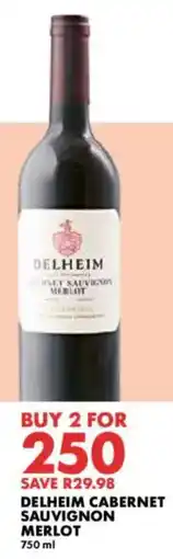 Woolworths Delheim cabernet sauvignon merlot offer