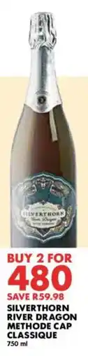Woolworths Silverthorn river dragon methode cap classique offer