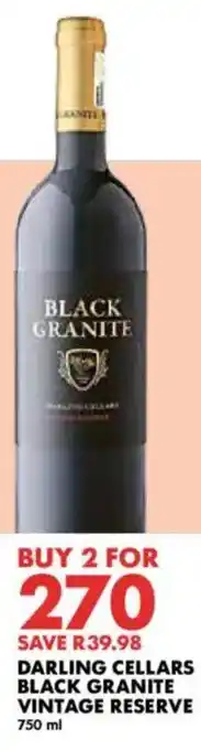 Woolworths Darling cellars black granite vintage reserve offer