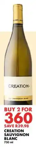 Woolworths Creation sauvignon blanc offer