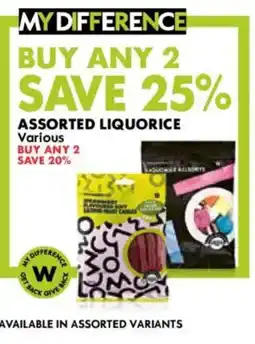 Woolworths Assorted liquorice offer