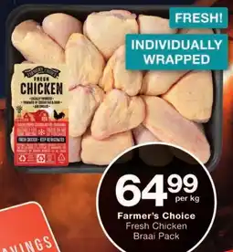 Checkers Farmer's Choice Fresh Chicken Braai Pack offer