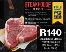 Checkers Steakhouse Classic Perfectly Matured Man-Size T-Bone Steak offer