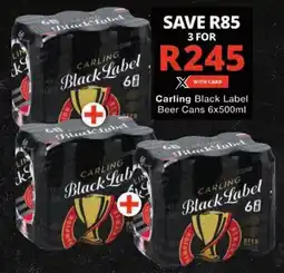 Checkers Carling Black Label Beer Cans offer