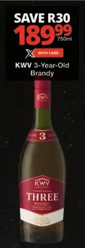 Checkers KWV 3-Year-Old Brandy offer